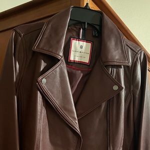 Tommy Hilfiger %100 Leather jacket . Almost new